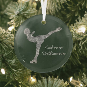 Ornement En Verre Patinage artistique sur glace Patinage sur glace s