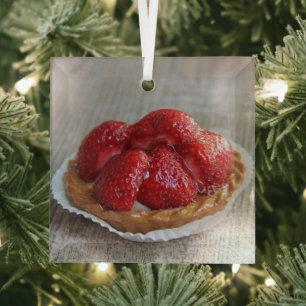 Ornement En Verre pâtisserie de Provence Gâteau aux fraises