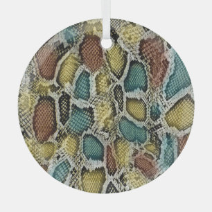 Ornement En Verre Peaux de serpent colorées : conception transparent