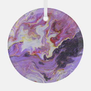 Ornement En Verre Peintures acryliques couleur tonique, abstrait.