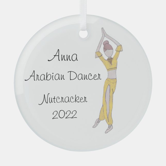 Ornement En Verre Personalisé Arabian Keepsaké (Recto)