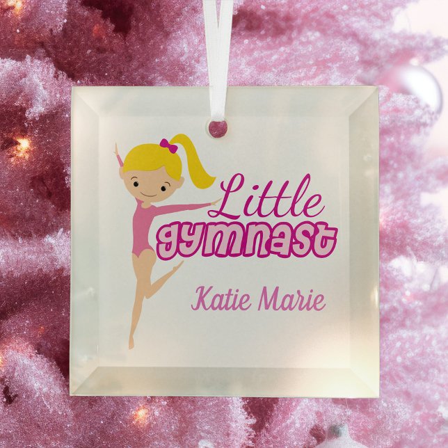 Ornement En Verre Petite Gymnaste mignonne Gymnastique personnalisée (Créateur téléchargé)