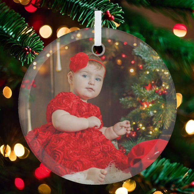 Ornement En Verre Photo Cadeau d'arbre de Noël (Créateur téléchargé)