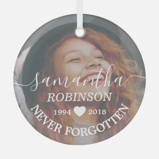 Ornement En Verre Photo commémorative moderne Noël (Recto)