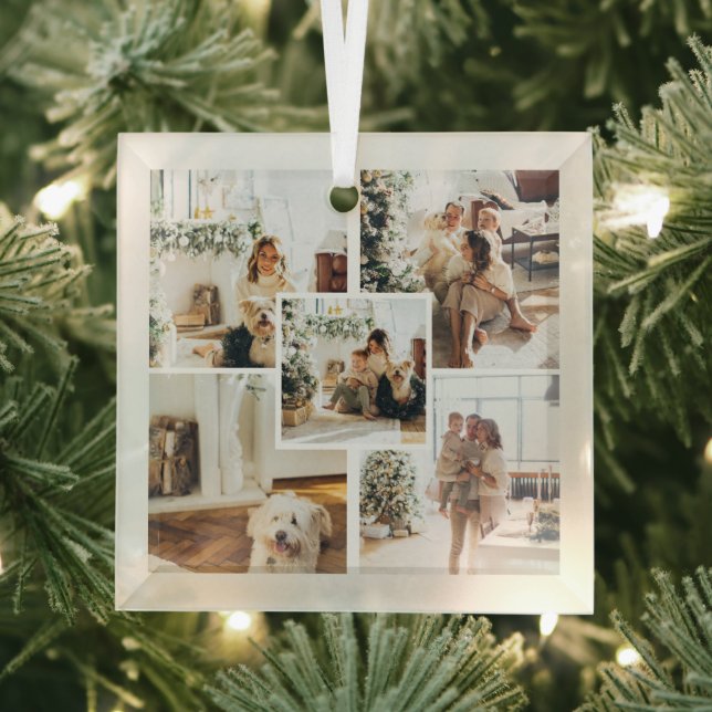 Ornement En Verre Photo personnalisée Noël (Insitu)
