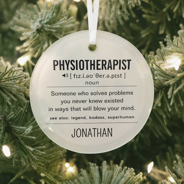 Ornement En Verre Physiothérapeute personnalisée drôle (Insitu)