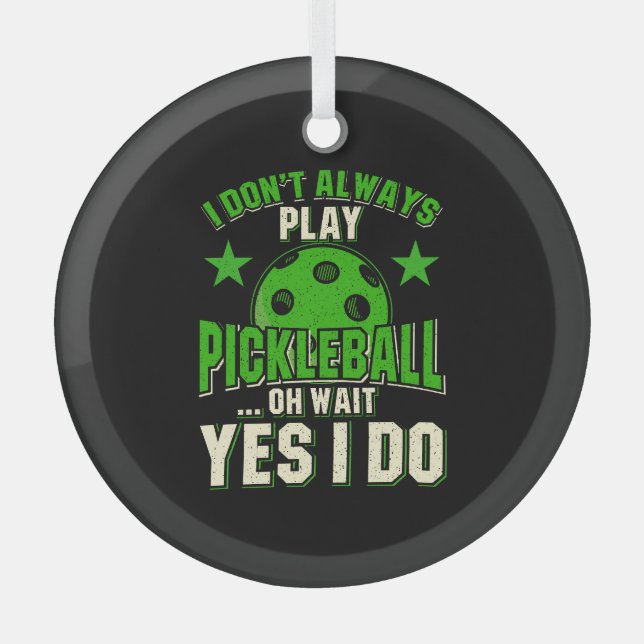 Ornement En Verre Pickleball (Recto)