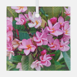 Ornement En Verre Pink Plumeria