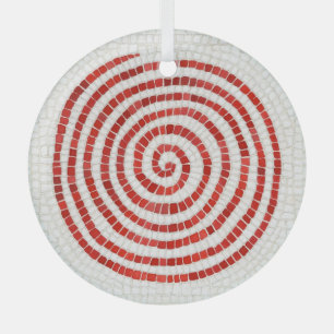 Ornement En Verre PINWHEEL MOSAIC Cercle de verre ornement