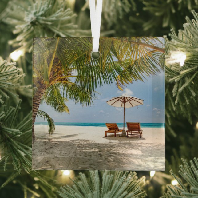 Ornement En Verre Plages tropicales | Plage République Dominicaine (Insitu)