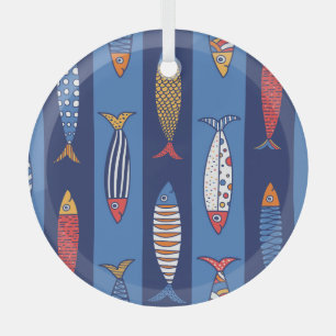 Ornement En Verre Playtime aquatique : Imaginaire de poisson pour en