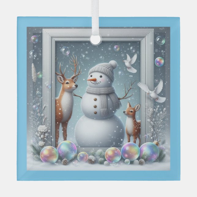 Ornement En Verre Portrait de Noël (Recto)