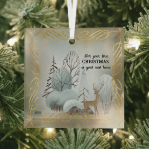 Ornement En Verre Pour Votre Premier Noël Dans Votre Nouvelle Maison
