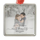 Premier Marié Noël Custom Photo Script gris