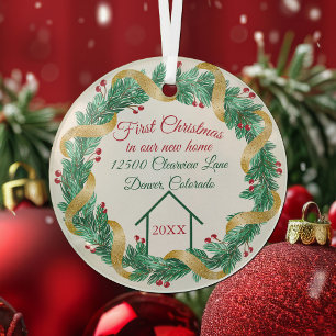 Ornement En Verre Premier Noël Nouveau foyer Élégant année personnal