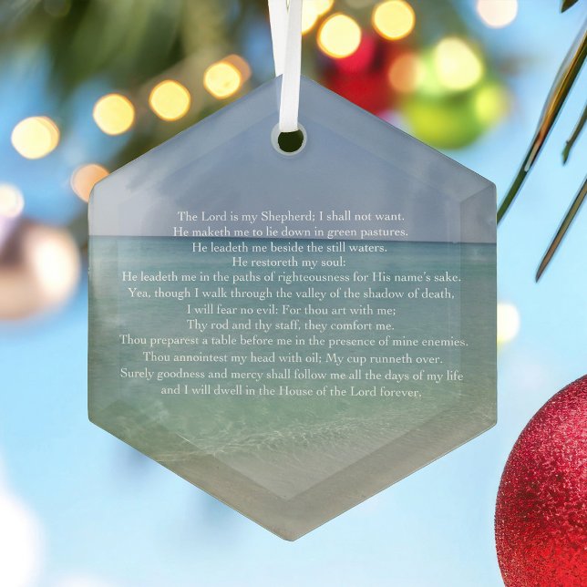 Ornement En Verre Psaume 23 Le Seigneur est mon berger Noël (Créateur téléchargé)