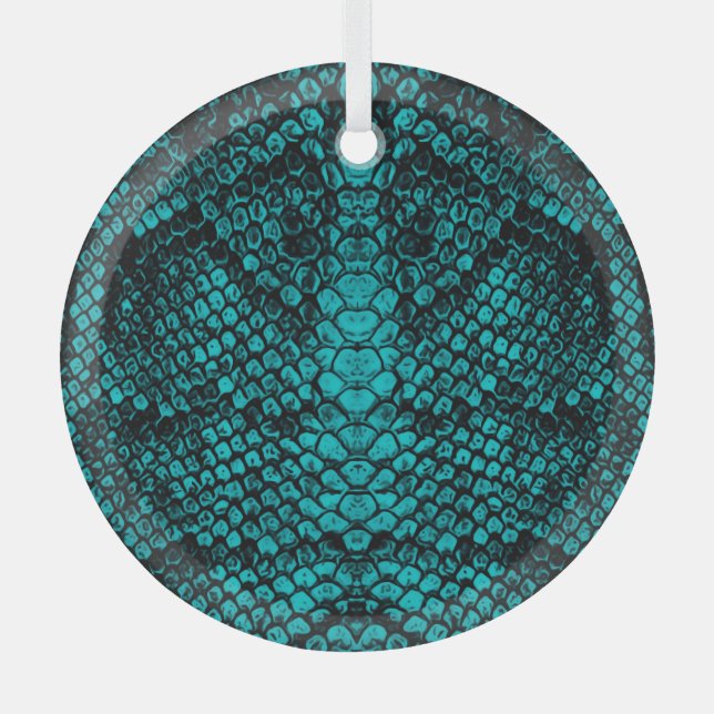 Ornement En Verre Python Skin : Conception Motif de serpent (Recto)