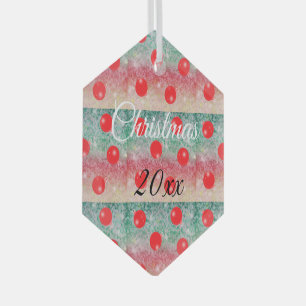 Ornement En Verre Red Bauble Christmas Design