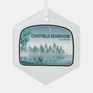 Ornement En Verre Réservoir Chatfield Colorado Cerf