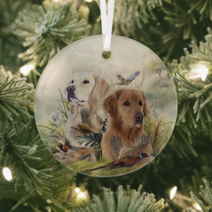 Ornement En Verre Retriever du Labrador 