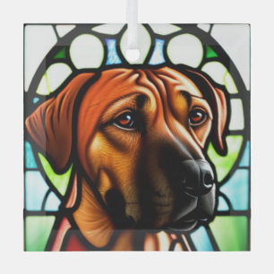 Ornement En Verre Rhodesian Ridgeback "Verre tendu"