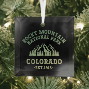 Ornement En Verre Rocky Mountain National Park Colorado USA Gradient