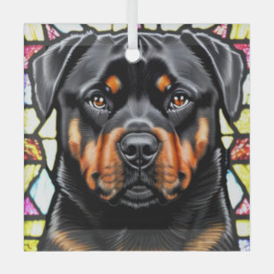 Ornement En Verre Rottweiler "Verre tendu"