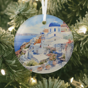 Ornement En Verre Santorin