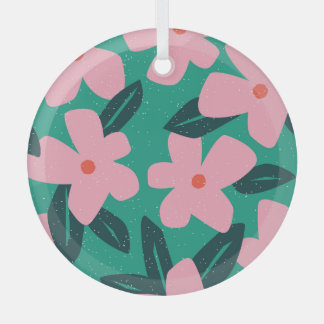 Ornement En Verre Simplicité florale : Beauté Abstraite