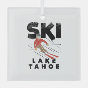 Ornement En Verre Skiing