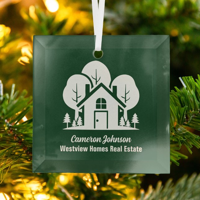 Ornement En Verre Société immobilière sur mesure Green Forest House (Créateur téléchargé)