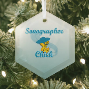 Ornement En Verre Sonographe Chick #3