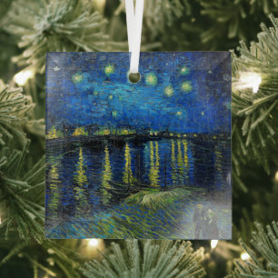 Ornement En Verre Starry Night Over the Rhone par Vincent Van Gogh