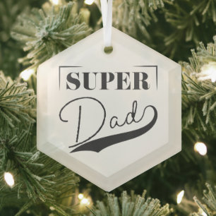 Ornement En Verre Super papa