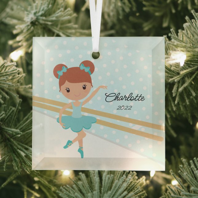 Ornement En Verre Sweet Ballerina Ballet Danse Noël (Insitu)