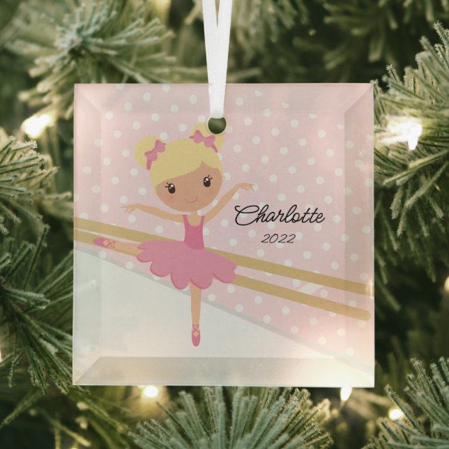 Ornement En Verre Sweet Ballerina Ballet Danse Noël (Insitu)