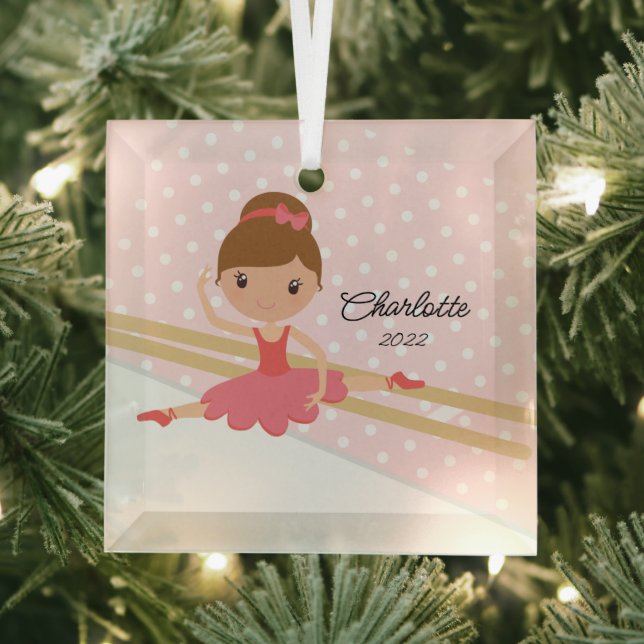 Ornement En Verre Sweet Ballerina Ballet Danse Noël (Insitu)