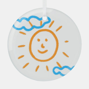 Ornement En Verre Télécharger des enfants Dessiner Transformer des e