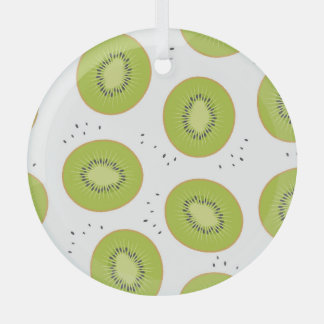 Ornement En Verre Tranches de fruits Kiwi, illustration transparente