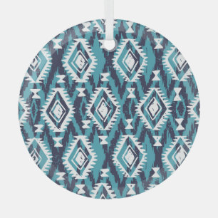 Ornement En Verre Tribal géométrique Aztec Navajo Imprimer