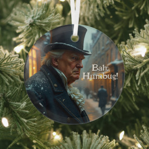 Ornement En Verre Trump Bah Humbug