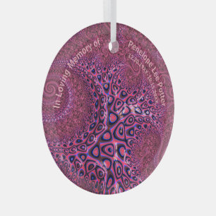 Ornement En Verre V2 Capteur solaire Fractal Mémorial Rose Octopus