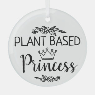 Ornement En Verre Vegan Plante basé Princess floral