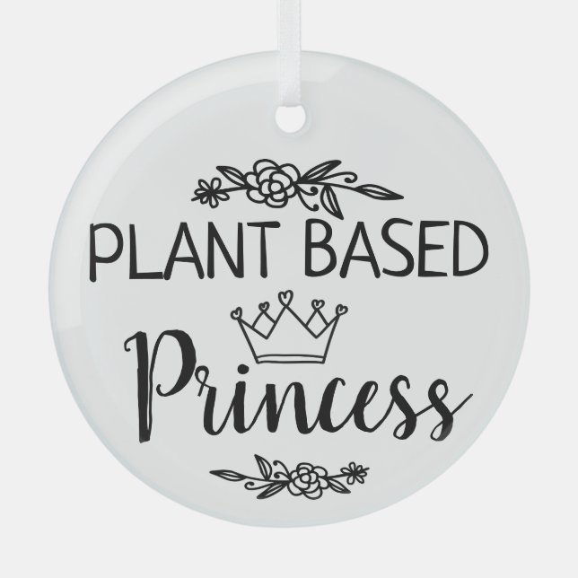 Ornement En Verre Vegan Plante basé Princess floral (Recto)