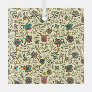 Ornement En Verre Verre de couleur bleu de style vintage à motif bot