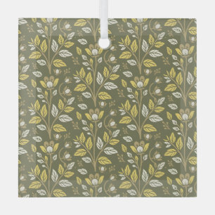 Ornement En Verre Verre de couleur bleu de style vintage à motif bot