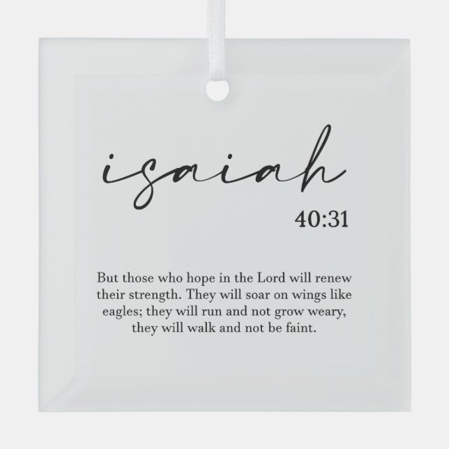 Ornement en verre Verse Bible de Noël (Recto)