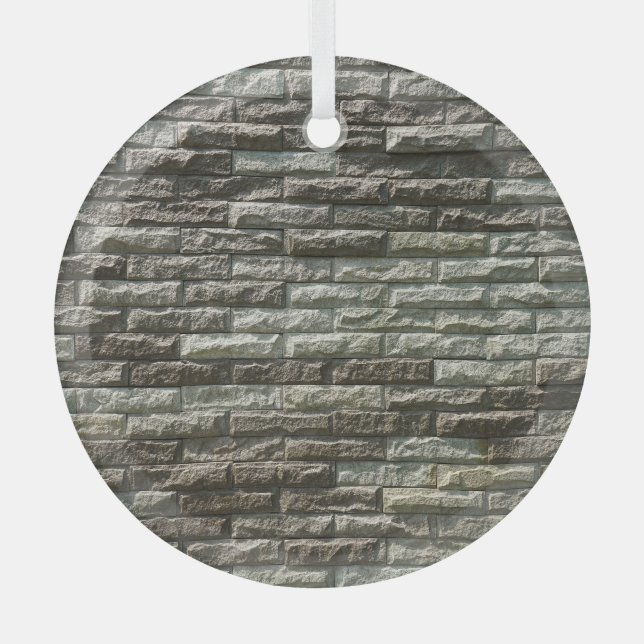 Ornement En Verre Vieux mur de briques : Texture dénudée (Recto)