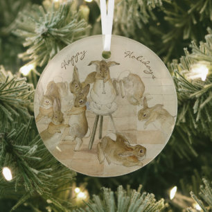 Ornement En Verre Vintage Beatrix Potter Noël