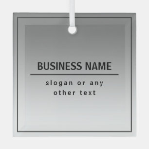 Ornement En Verre Votre nom d'entreprise ou marque, etc.